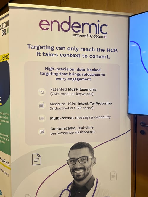 A banner showcasing the product insights of Endemic powered by Doceree