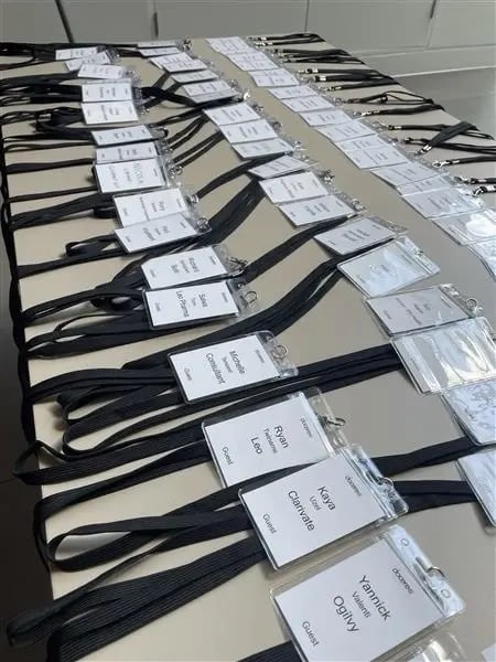 Name Badges for the attendees of The Future of Pharmaceutical Marketing in the Era of Data & AI in London by Doceree