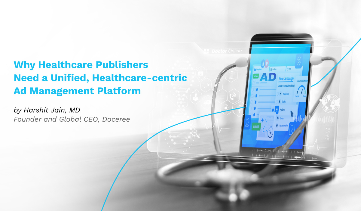 mobile phone showing healthcare specific ad management platform